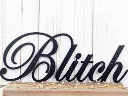 Create a classic split letter monogram sign for your home! Buy Hand Crafted Script Family Name Metal Sign Matte Black Shown Made To Order From Refined Inspirations Inc Custommade Com