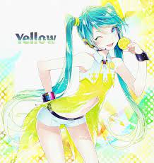 Yellow Miku Hatsune Miku Miku Vocaloid