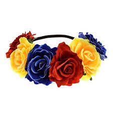 Fill your bridal bouquet with softly blue flowers for a subtle. June Bloomy Rose Floral Crown Garland Flower Headband Headpiece For Wedding Festival
