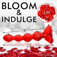 Bloomgasm Rose Twirl 10X Vibrating & Rotating Anal Beads