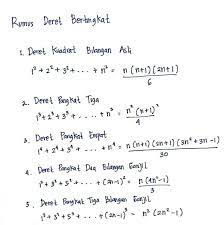 Deret aritmetika bertingkat mencari jumlah suku ke n. Yah Auf Twitter Rumus Deret Bertingkat