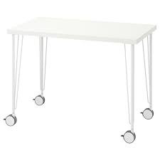 Die tischplatte kann in der gewünschten höhe montiert werden, da die beine zwischen 60 und 90 cm verstellbar sind. Linnmon Krille Schreibtisch Weiss Ikea Osterreich