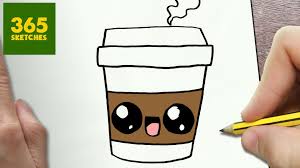 How To Draw A Coffee Cute Easy Step By Step Drawing Lessons For Cute Easy Drawings Easy Drawings Drawing Videos For Kids