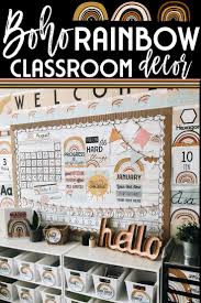 Boho Rainbow Muted Rainbow Classroom Decor Collection Editable 1 600 Pages Elementary Classroom Decor Classroom Decor Kindergarten Classroom Decor