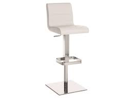 Giovanni Italian White Leather Modern Bar Stools Contemporary Bar Stools