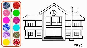 Nah, dengan komponen sederhana ini, anak bebaskan saja berkreasi mau diwarnai seperti apa sekolahnya. Mewarnai Gambar Gedung Sekolah Paud Sukagambarku