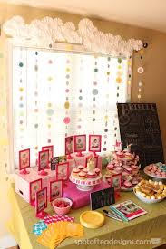 Pinwheel 1st Birthday Party Details Spot Of Tea Designs First Birthday Parties First Birthdays Birthday Decorations
