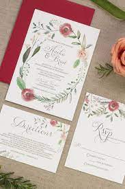 Floral Wedding Invites Invitation Set Whimsical Wedding Invitation Suite Watercolor Wedding Invitations Whimsical Wedding Personalised Wedding Invitations