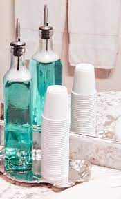 Ceramic mouthwash dispensers are another decorative type of mouthwash dispenser. Decorative Bottles Put Mouthwash In A Container With Cups And On A Cute Tray For Your Bathroom Sin Decor Object Your Daily Dose Of Best Home Decorating Ideas