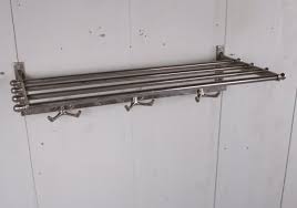 See what makes us the home decor superstore! Vintage Chrome Wall Coat Rack With Chrome Hooks 152782