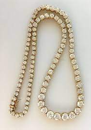 Cz Sterling And Gold Vermeil Tennis Necklace Vintage Diamond Etsy Tennis Necklace Vintage Diamond Cubic Zirconia Necklace