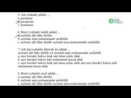 Soal Akidah Akhlak Kelas 1 Mi Bab Syahadat Semester 1