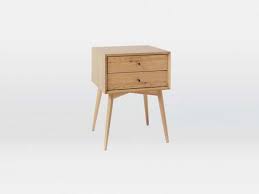 39w x 32d x 30h. Mid Century Nightstand Natural Oak