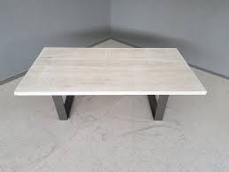 The actual color is more of a white washed gray, which i love!! Reclaimed Rustic White Wash Coffee Table Solid Industrial Style Steel Frame Vinterior