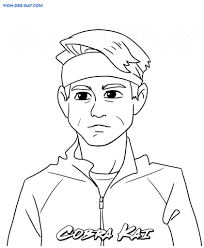 Miguel from cobra kai coloring page. Cobra Kai Coloring Pages Coloring Home