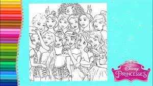 Whether you're searching for mickey mouse, minnie mouse, a favorite disney princess, or frozen or toy story or cars, this is the spot! Coloring All Disney Princesses Taking Selfie Jasmine Belle Cinderella More Coloring Book Youtube