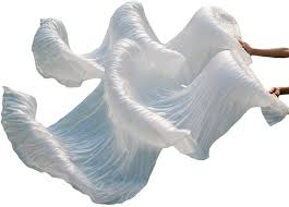 appassionati di danza nazionale, appassionati di d Ventaglio di danza del  ventre Angelo passero Ventaglio di danza del ventre di seta Veli di seta da  ballo 1 pezzo Mano sinistra + 1