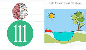 Jawaban:(1) klik beberapa kali sepatu agar terlepas dan ditangkap kiper (2) tendang bola ke arah lain selagi kiper. Brain Test Level 111 Help The Car Cross The River Answer Daze Puzzle