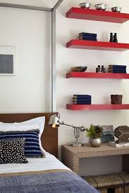 Because of her bead board and wainscoting on her walls i couldn't do a full length bookshelf without it being a separate component. San Francisco Floating Shelves Ikea Contemporary Bedroom With Bedside Table And Nightstand