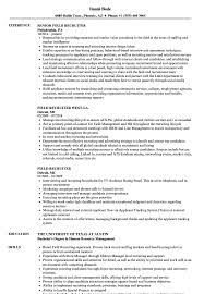 Field Recruiter Resume Samples Velvet Jobs