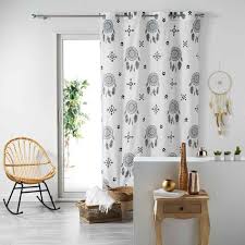 Rideau A Oeillets Microfibre Collection Attrapes Reves Lucky Charm Taille 140 X 240 Cm Rideaux Rideaux Oeillets Rideaux Gifi