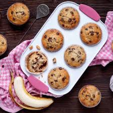 Einfache Bananen Schoko Muffins Emmikochteinfach Rezept Schokomuffins Schoko Bananen Muffins Bananen Muffins