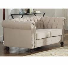 Velvet tufted chesterfield sofa, burgundy red by acg green group (1) $1,235. Venice Beige Fabric Tufted Loveseat By Best Master Furniture