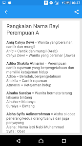 Apalagi sekarang, semakin bertambahnya pilihan nama perempuan yg disediakan. Nama Bayi Perempuan Islami Dan Artinya Fur Android Apk Herunterladen