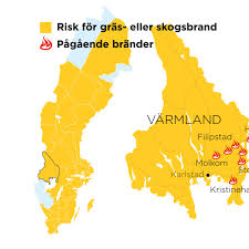 Dubbelklicka på kartan för att zooma närmare. Fortsatt Kamp Mot Skogsbranden I Varmland Alkompis Pa Svenska