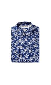 29 95 Nick Graham Everywhere Men S Floral Poly Print Dress Shirt Navy White 16 16 5 Printed Dress Shirts Floral Print Dress Shirt Blue Floral Print Dress