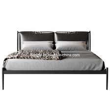 Adjustable headboard to accommodate different mattress thicknesses. Modern Luxury Genuine Leather Steel Black Matte Bedroom Double Bed China Furniture Frame Bed Frame Made In China Com