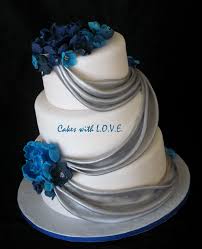 Decorated with light aqua blue and medium blue fondant, made to look just like the waves of the ocean. Wedding Cake Ideas Blue Addicfashion