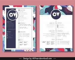 Each colorful resume template comes in a beautiful color scheme. Resume Template Colorful Classical Abstract Decor Free Vector In Adobe Illustrator Ai Ai Format Encapsulated Postscript Eps Eps Format Format For Free Download 1 97mb