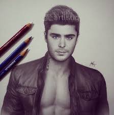 I hope you guys really like it, i just finished watching hsm. Zac Efron Drawing Celebrity Drawings Lion Canvas Painting Portrait