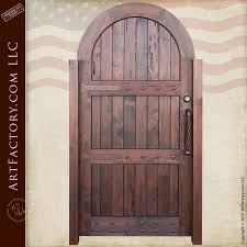 Gatemate metal gate fixing kit. Arched Wooden Garden Gate Custom Vertical Groove Design
