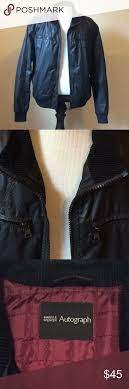 Mark Spencer Autograph Faux Leather Bomber L Faux Leather Bomber Jacket Faux Leather Bomber Leather Bomber Jacket