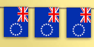 The flag for cook islands, which may show as the letters ck on some platforms. Cook Islands Flag Display Bunting