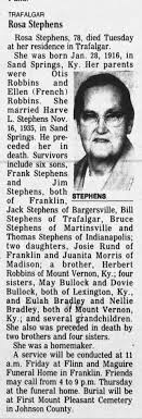 Rosa Stephens Obit