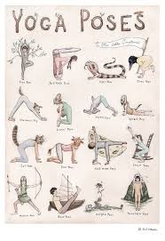 Yoga Poses For Creatures Yoga Postures Yoga Poster Yoga Poses