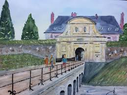Citadelle D Arras Porte Royale Aquarelle Citadelle Portes