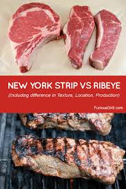 Check spelling or type a new query. New York Strip Vs Ribeye Steak Differences Location Marbling Price Boneless Ny Strip Steak Recipe Ny Strip Steak Recipes How To Cook Steak