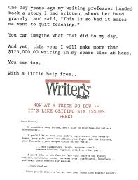 My Direct Mail Sales Letter For Writer S Digest Magazine Was The Control For Ten Years Sales Letter Writing A Research Proposal Letter Example