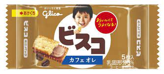 Amazon.co.jp: グリコ ビスコ ミニパック カフェオレ 5枚 （21個） Smile菓彩 : 食品・飲料・お酒