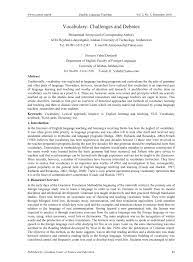 Hal ini boleh memberikan pelbagai impak negatif kepada negara. Pdf Vocabulary Challenges And Debates