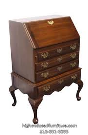 Ethan Allen Georgian Court 30 Queen Anne Secretary Desk 225 Vintage Finish 1 Georgian Court Secretary Desks Queen Anne