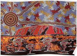 Authentic Aboriginal Art Uluru Ayers Rock Poster By Hogartharts Aboriginal Art Aboriginal Art Animals Art Poster Design