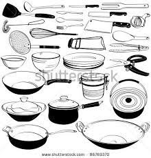 Kitchen Tool Utensil Equipment Doodle Drawing Sketch Stock Vector Drawings Kitchen Tools Kitchen Drawing