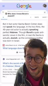 Sasha Barrett Cohen Wearing Jew Hat