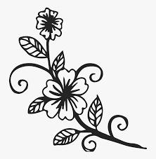 Maybe you would like to learn more about one of these? Blooming Flowers On Vine Rubber Stamp Flower Vine Clipart Black And White Hd Png Download Kindpng
