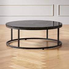 Moder black marble coffee table set by petradesign. Smart Round Black Marble Coffee Table Reviews Cb2